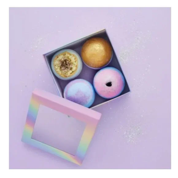 🌸 NIB Great Balls of Fizz Gift Box with 4 Bath Bombs from Patisserie London - Picture 4 of 11